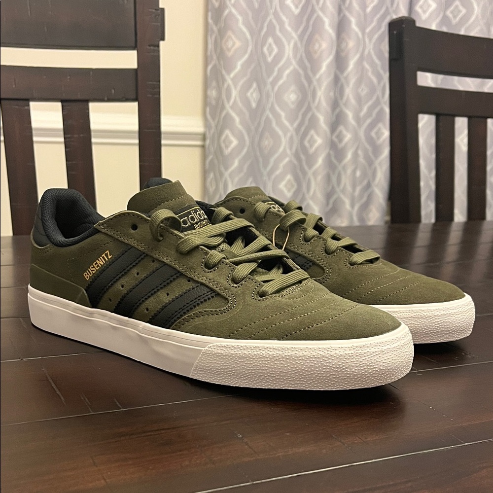 Adidas Busenitz Vulc II Shoes Sneakers new JQ1027 green Mens Size 10.5